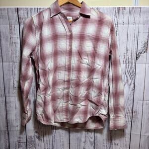Gap Flannel Shirt Womens XS Pink Soft Bold Retro 90s Rugged Basic